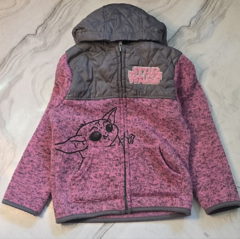 Star Wars Kids Hoodie in Pink and Gray